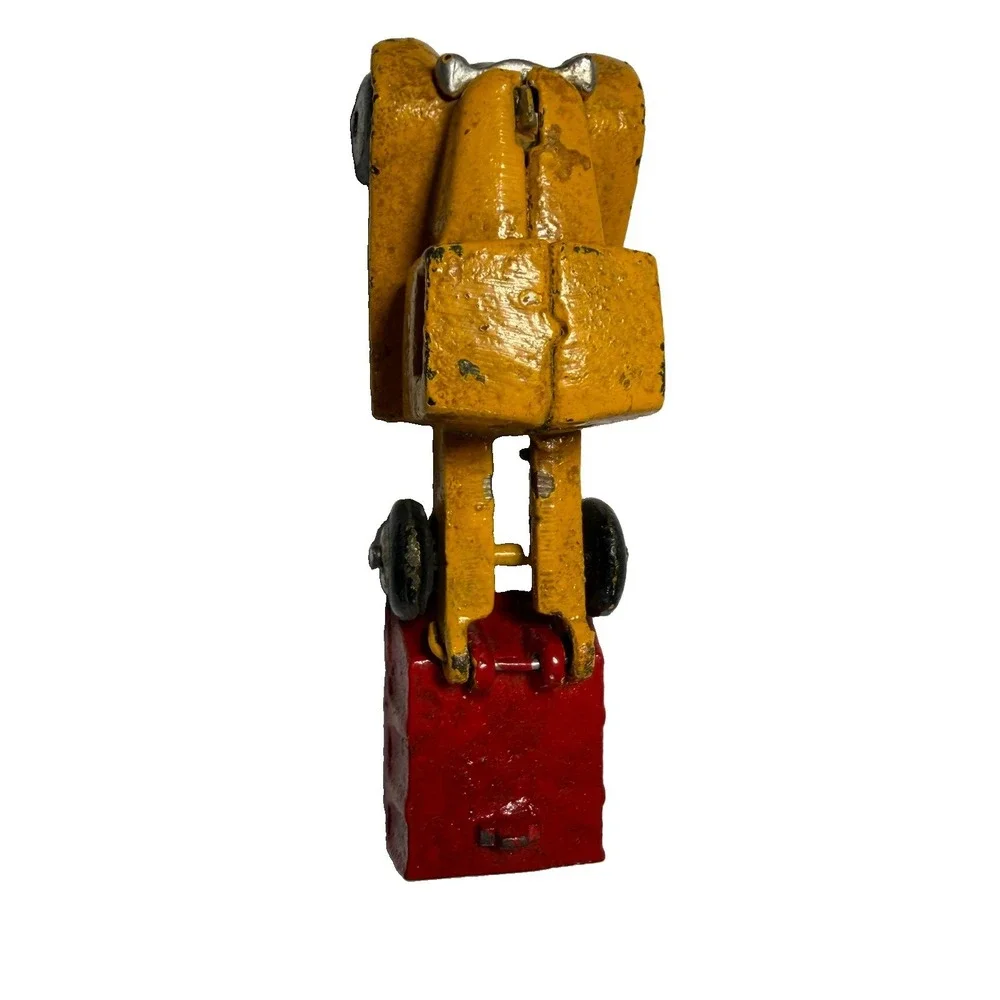 Cast Iron Dump Truck Toy Yellow Red Vintage Style Heavy Made In China